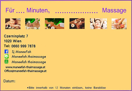 Massage Gutschein